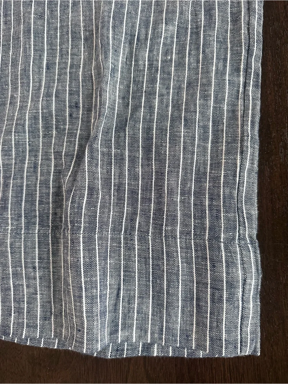 Quince Sleeveless Square Neck Blue European Linen Jumpsuit with Tie Waist S NWOT
